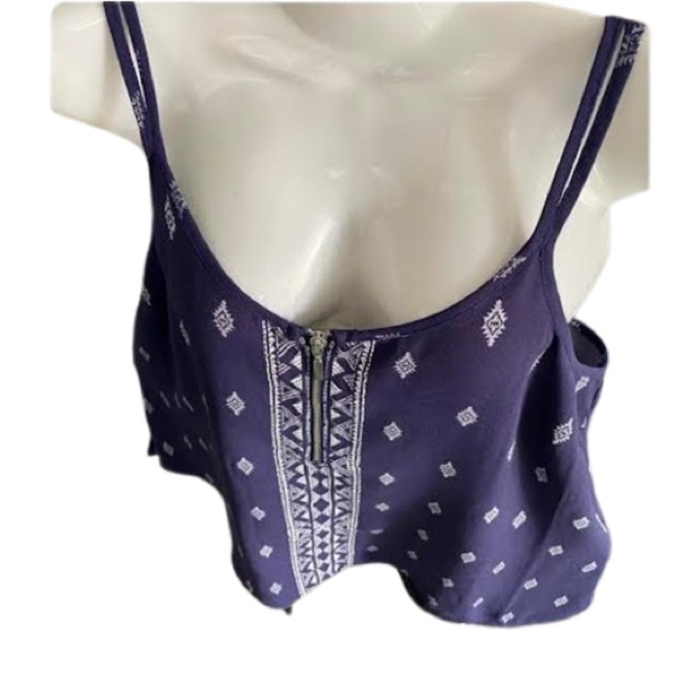 🇺🇸Beautiful Bandanna Quarter Zip Double Spaghetti Straps Tank Top Maurices - Picture 9 of 14